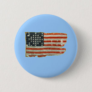 Vintage-Produkte mit amerikanischer Flagge Button