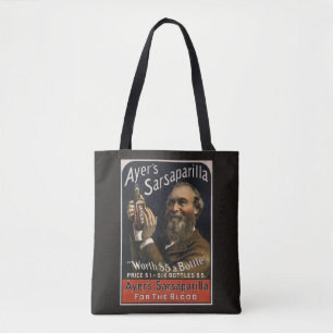 Vintage-Produktetikett, Ayer's Sarsaparilla-Geträn
