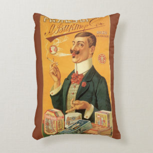 Vintage-Produktetikett, russischer Zigarettentabak Dekokissen