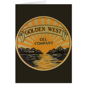 Vintage-Produktlabel-Kunst, Golden West Oil Compan