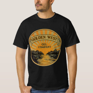 Vintage-Produktlabel-Kunst, Golden West Oil Compan T-Shirt