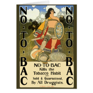 Vintage-Produktlabel-Kunst, Nein zu Bac, Rauchen a