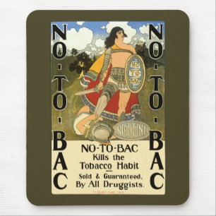 Vintage-Produktlabel-Kunst, Nein zu Bac, Rauchen a Mousepad
