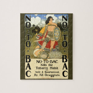 Vintage-Produktlabel-Kunst, Nein zu Bac, Rauchen a Puzzle
