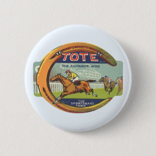 Vintage-Produktlabel-Kunst, Tote Sportsman's Tonic Button