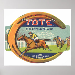 Vintage-Produktlabel-Kunst, Tote Sportsman's Tonic Poster