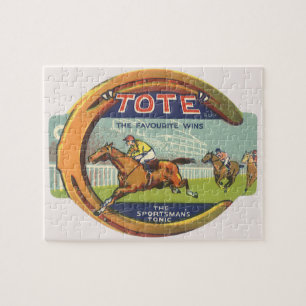 Vintage-Produktlabel-Kunst, Tote Sportsman's Tonic Puzzle
