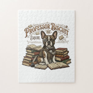 Vintage Professor Biscuit Frenchie Esquire Puzzle