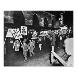 Vintage Prohibitions-Bier, Wir wollen Bier, Bierku Fotodruck