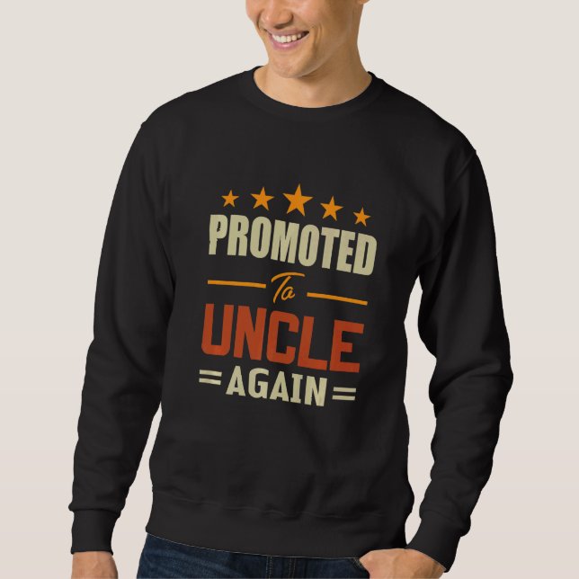 Vintage Promoted To Uncle Again   Sweatshirt (Vorderseite)