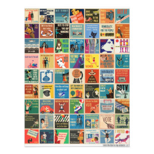 VINTAGE Propaganda STIMMEN 63 Mem-Plakat Fotodruck