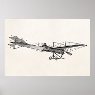 Vintage Propeller Flugzeug Retro Alte Propellermas Poster
