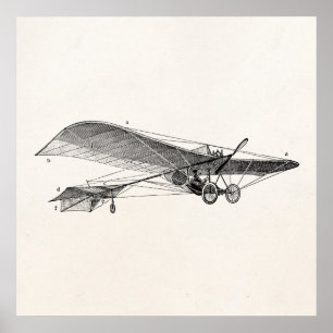Vintage Propeller Flugzeug Retro Alte Propellermas Poster