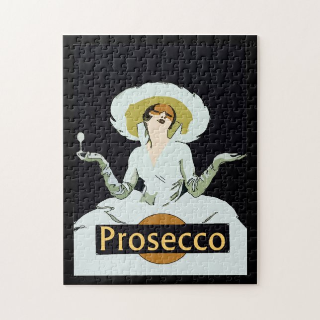 Vintage Prosecco Weinposter Puzzle (Vertikal)