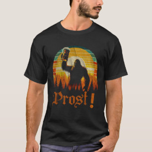 Vintage PROST Bigfoot trinkt Bier Cheer German O T-Shirt