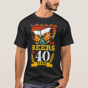 Vintage Prost und Bier für meinen 40-jährigen 40. T-Shirt