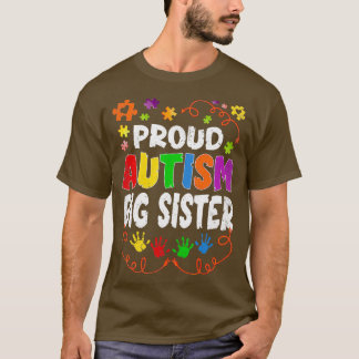 Vintage Proud Autismus Big Sister Puzzle Autismus T-Shirt