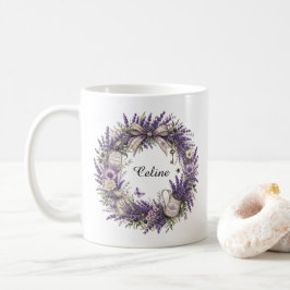 vintage Provence Lavendelkranz  Kaffeetasse