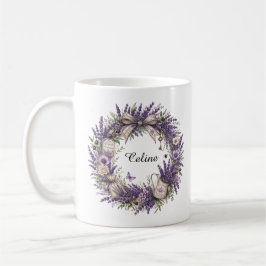 vintage Provence Lavendelkranz  Kaffeetasse