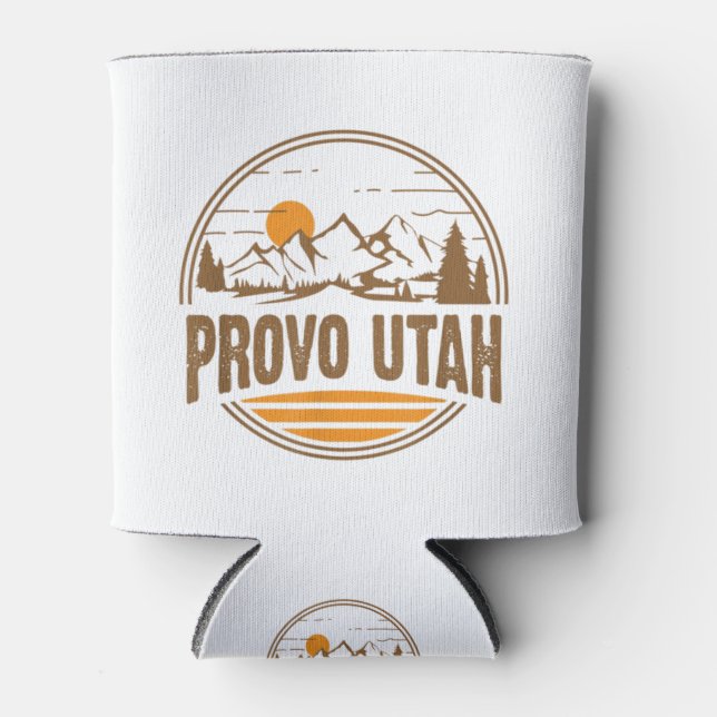 Vintage Provo, Utah Bergwandern Souvenir Dosenkühler (Vorderseite)