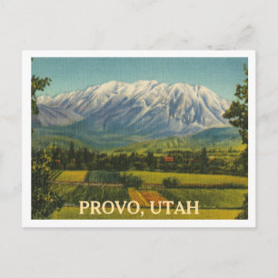 Vintage Provo Utah Mt Timpanagos Szene Postkarte