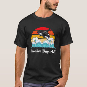 Vintage Prudhoe Bay AK gestresster Orca-Killerwal T-Shirt