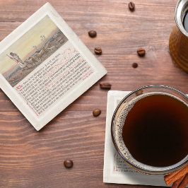 Vintage Psalm 23 Biblical Scripture  Steinuntersetzer