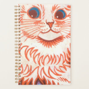 Vintage psychedelische Katze von Louis Wain Planer