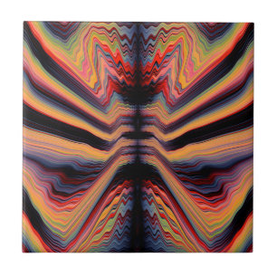 Vintage psychedelisches Muster Fliese