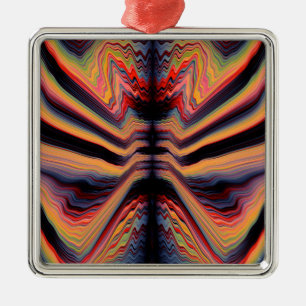 Vintage psychedelisches Muster Ornament Aus Metall