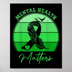 Vintage psychische Gesundheit S Bewusstsein für ps Poster