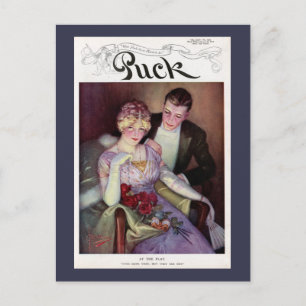 Vintage-Puck-Magazin-Cover - Bei der Aufführung Postkarte