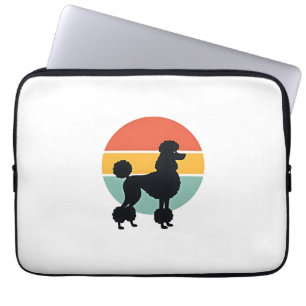 Vintage Pudel Sonnenuntergang Retro Hund Silhouett Laptopschutzhülle