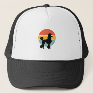 Vintage Pudel Sonnenuntergang Retro Hund Silhouett Truckerkappe