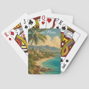 Vintage Puerto Plata Dominikanische Republik Tropi Spielkarten