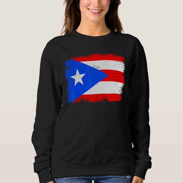 Vintage Puerto Rico Flag Puerto Rican Independence Sweatshirt (Vorderseite)