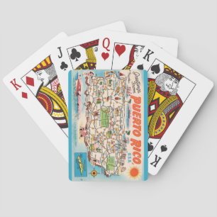 Vintage Puerto Rico Karte Spielkarten