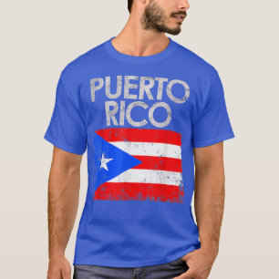 Vintage Puerto Rico puerto-ricanische Flagge Stolz T-Shirt