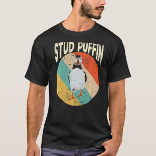 Vintage Puffin Animal Meereswelt Seabird Mens Wo T-Shirt