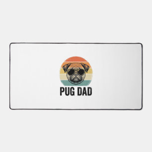 Vintage-Pug-Vater-Gravur-Hunde-Liebhaber-Design_1 Schreibtischunterlage
