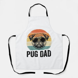 Vintage-Pug-Vater-Gravur-Hunde-Liebhaber-Design_1 Schürze