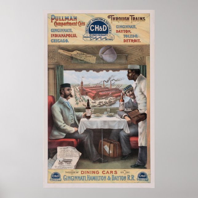 Vintage Pullman-Zugwagen Poster (Vorne)