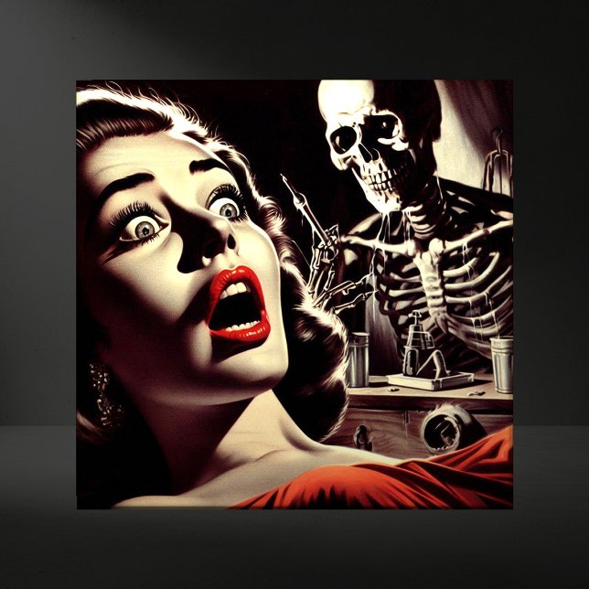 Vintage-Pulp-Horror-Frau Fliese (Von Creator hochgeladen)