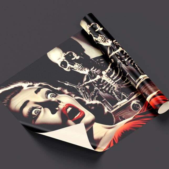 Vintage-Pulp-Horror-Frau Geschenkpapier (Von Creator hochgeladen)