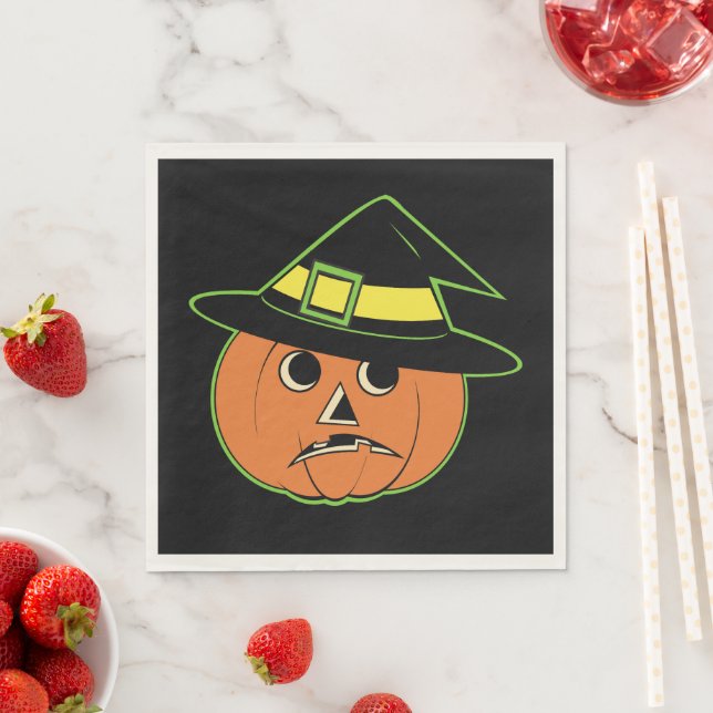 Vintage Pumpin Witch  Serviette (Beispiel)