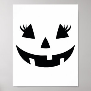 Vintage Pumpkin Face Jackolantern Kürbislaterne H Poster