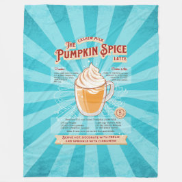 Vintage Pumpkin GewürzLatte - Rezept Poster Fleecedecke
