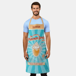 Vintage Pumpkin GewürzLatte - Rezept Poster Schürze