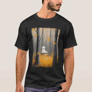 Vintage Pumpkinn Ghost Swing in Forest Gothic T-Shirt