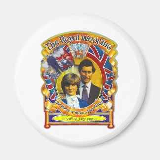 Vintage Punk 80er Hochzeit Charles und Di Magnet